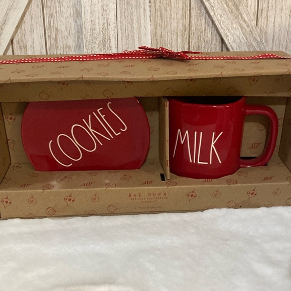 Rae Dunn Other - Rae Dunn Cookie Plate and Milk Mug Set